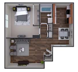 1_BED_1_BATH_725_SQ_FT at Vacaville Park Apartments, Vacaville, California
